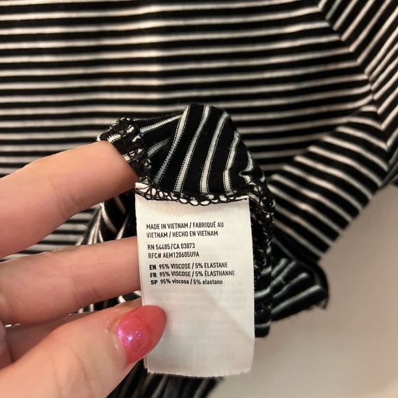 American Eagle Soft & Sexy Striped T-Shirt XS - Picture 3 of 4